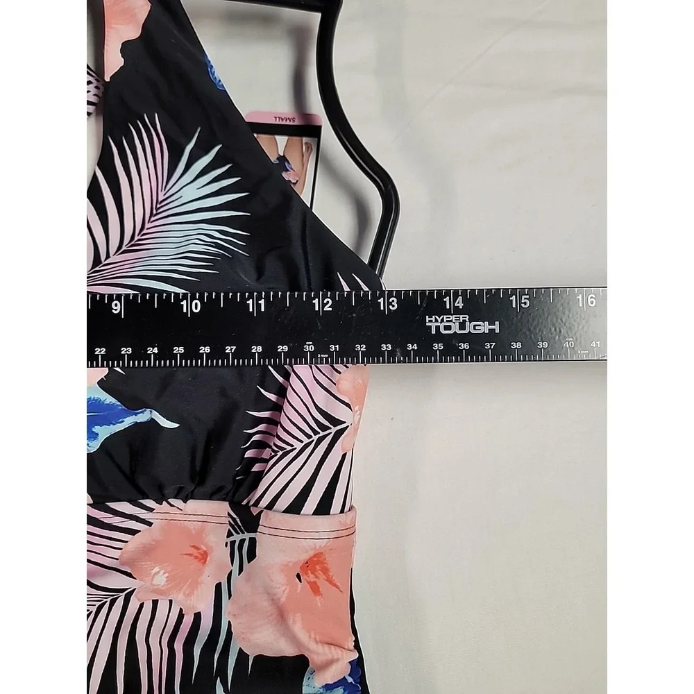 NWT DKNY Small Tropical‎ Floral One Piece Tummy Control Halter Neckline Swimsuit - Picture 8 of 8